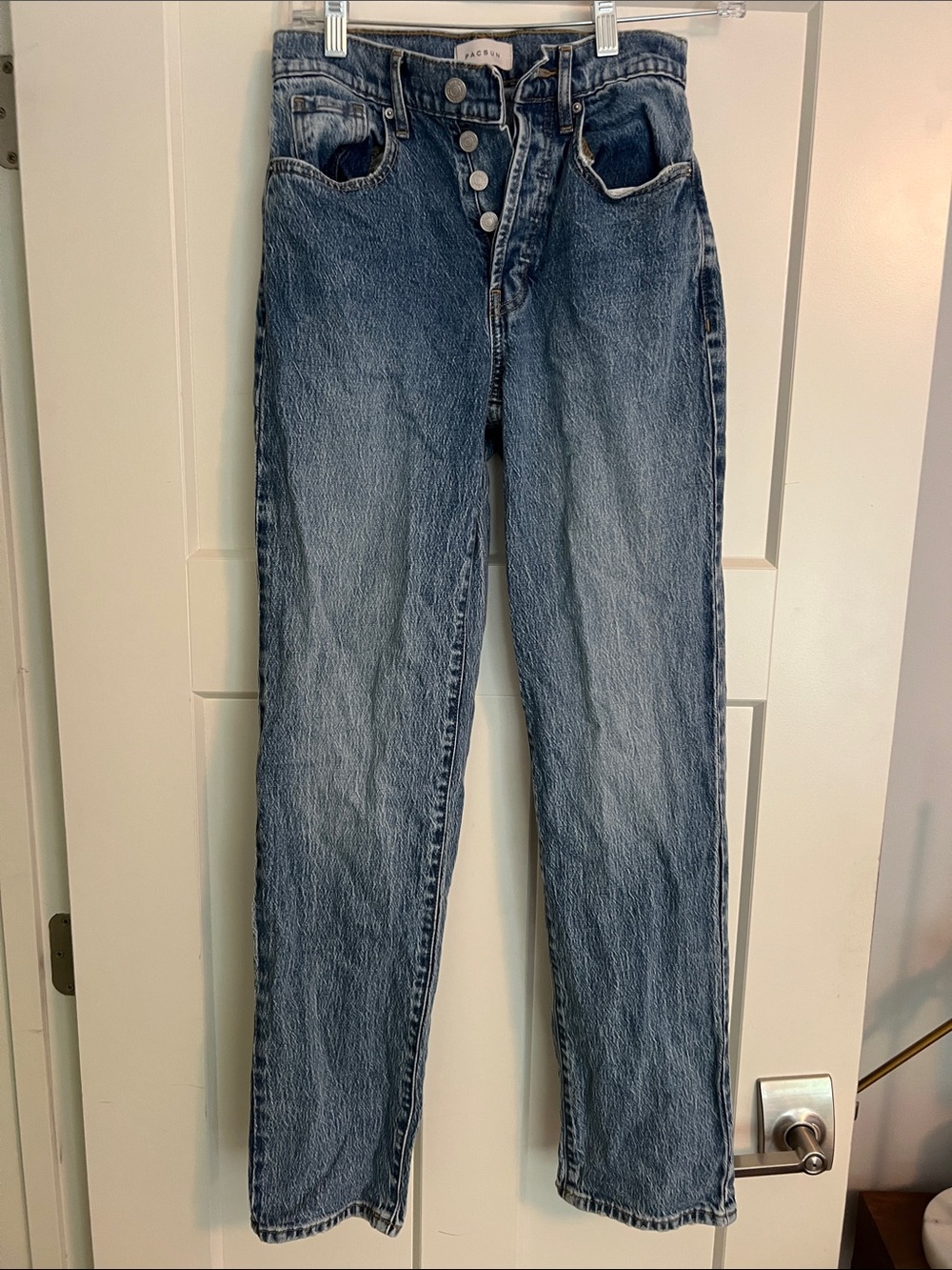 PacSun Straight-Leg High-Rise Jeans - Medium Blue